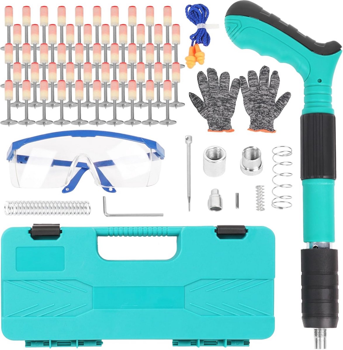Mini nagelpistool met 50 nagels - Handmatig, Draagbaar en Instelbare Snelheden voor Beton en Staal