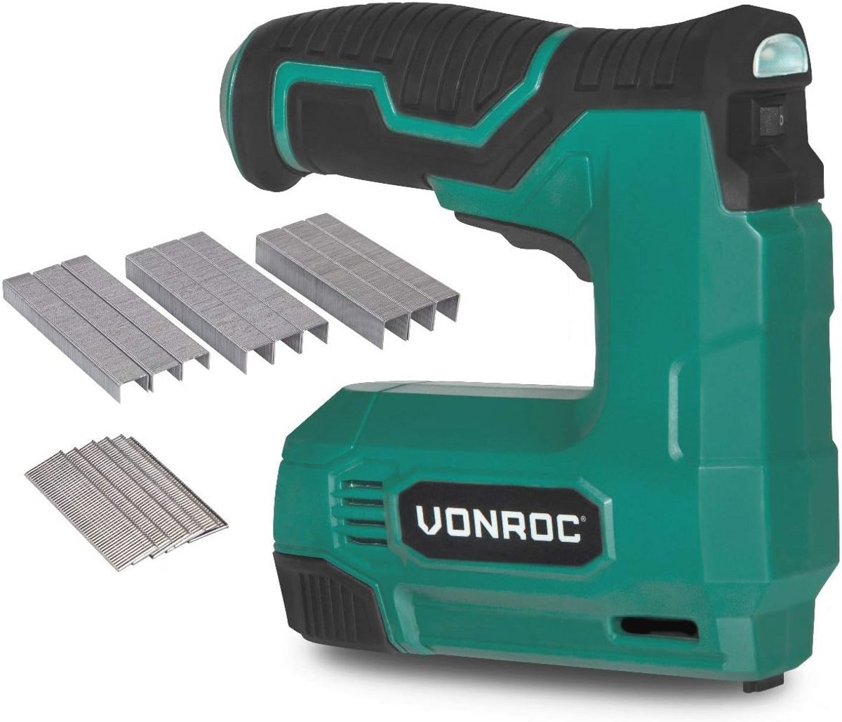 Accu Nietmachine 4V - Soft Grip - Complete Set met 900 Nietenen & 300 Spijkers