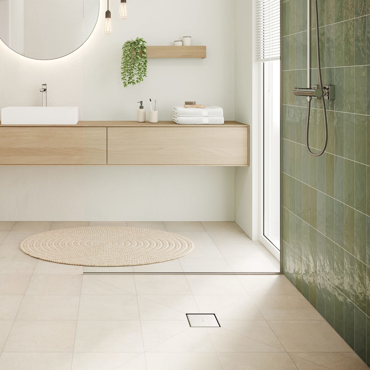 Hansgrohe RainDrain Point - Vloerafvoer, 10x10 cm, geborsteld roestvrij staal 56247800