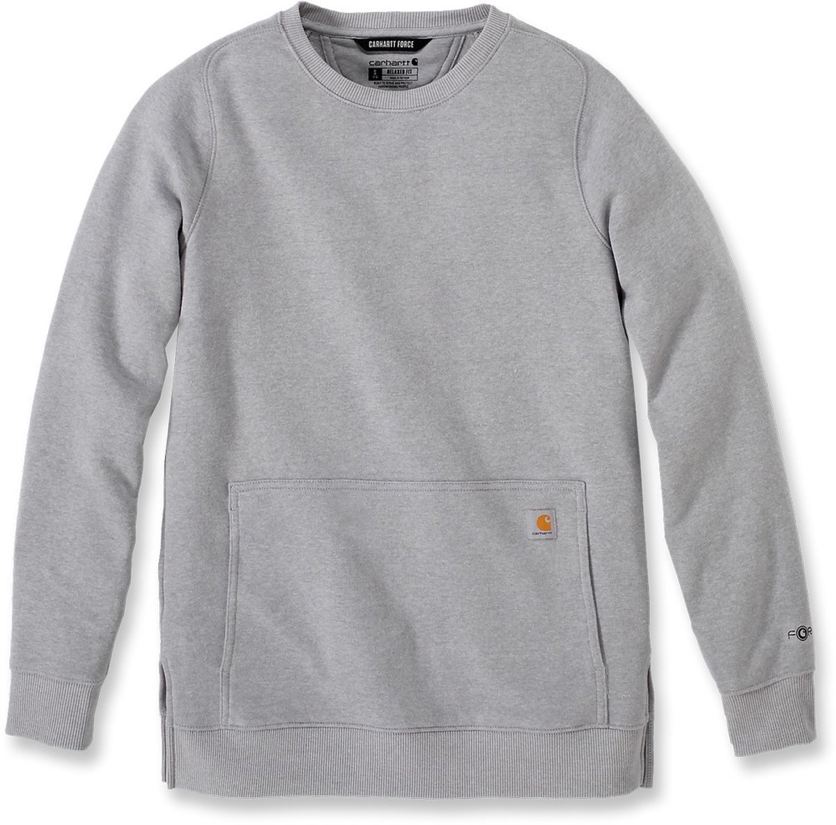 Carhartt Damen Relaxed Fit Lightweight Sweatshirt Asphalt Heather-XL Grijs