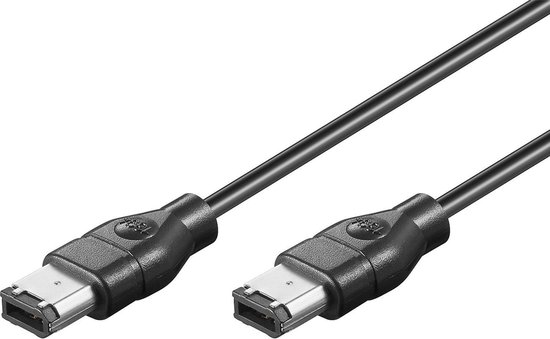 FireWire 400 kabel met 6-pins - 6-pins connectoren / zwart - 0,50 meter