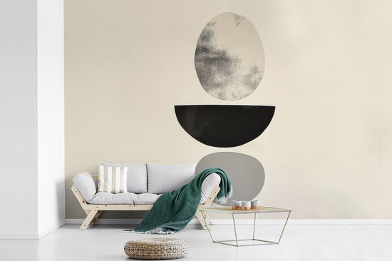 Behang - Fotobehang Beige - Japandi - Wabi sabi - Breedte 525 cm x hoogte 350 cm