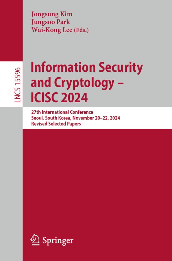 Lecture Notes in Computer Science15596- Information Security ... - cover