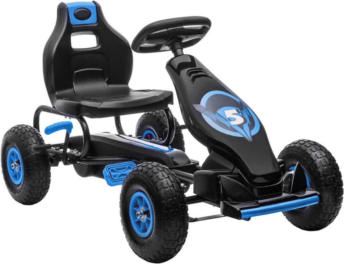 Zylo® Skelters voor Jongens - Ligfiets - Verstelbaar Zadel - Blauw - 121cm x 58cm x 61cm