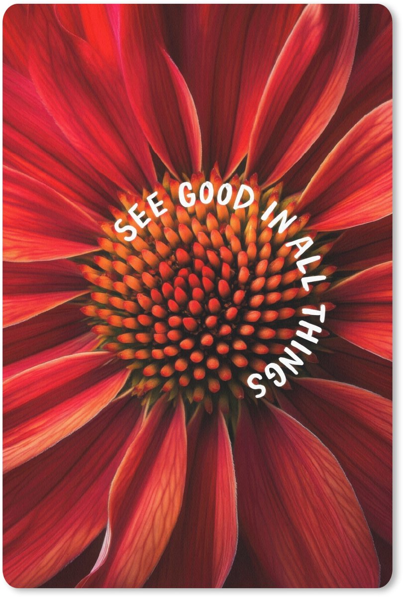 Muismat 18x27 cm - Mousepad Close up - Bloem - Quote - Rood - Muismatten