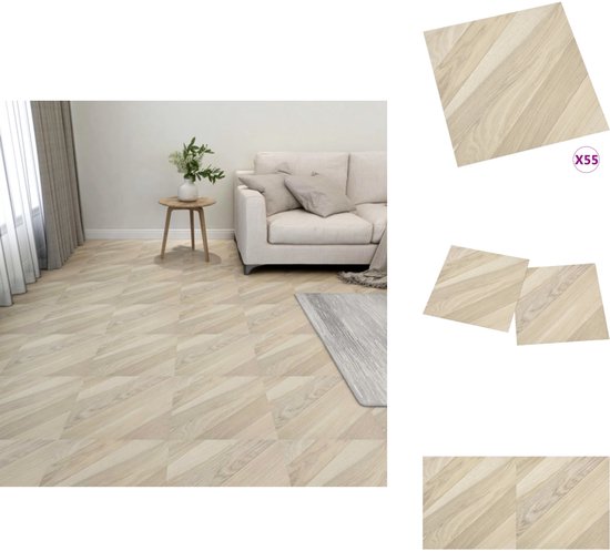TANYEAR 2.5 m² PVC Flooring, Vinyl Flooring, Self-Adhesive Vinyl Tiles, Floor Tiles, Floor Tiles, Cuttable for Bedroom, Kitchen, Living Room, Wood Grain, 18 Pieces (Model C