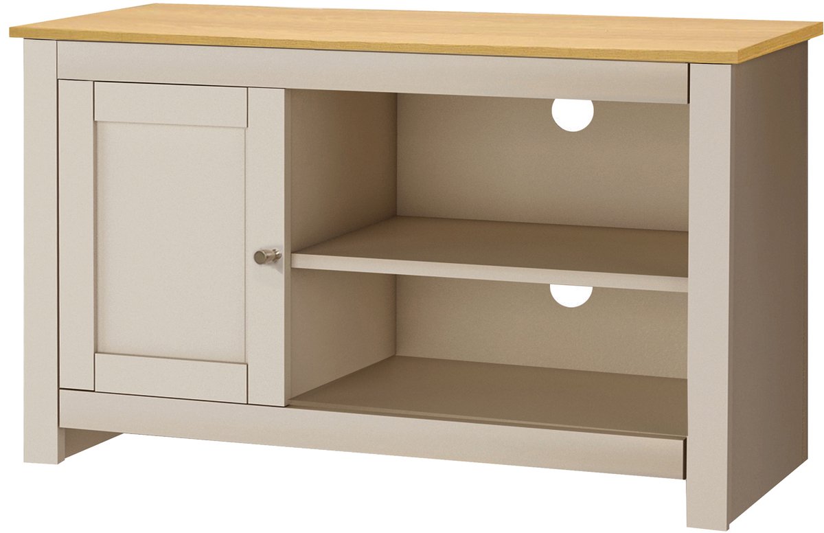Notio Living Emerald|TV-meubel met 1 deur in eikenlook en crème Natuur