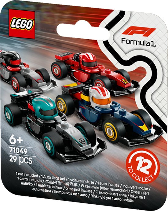 LEGO F1 raceauto collectibles, 1 van de 12 willekeurige raceauto's - 71049
