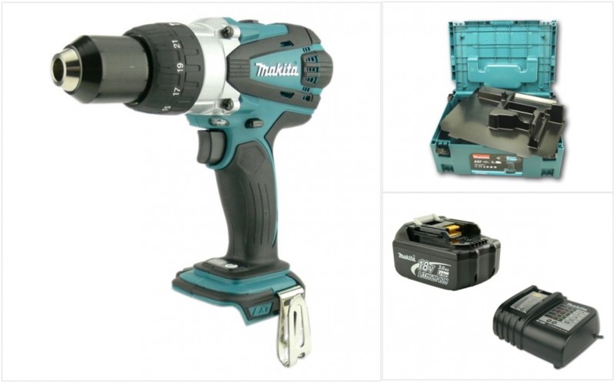 Makita BHP 458 RHJ 18 V Li-Ion accu klopboormachine SET incl. MAKPAC