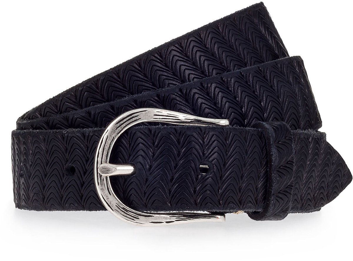 b.belt Riem Leder - Dames - 75 cm - navy