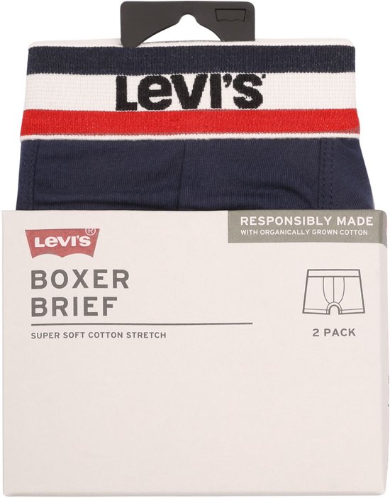 Lot de 2 shorts longs et boxers Levi's Blauw/ Grijs Katoen S