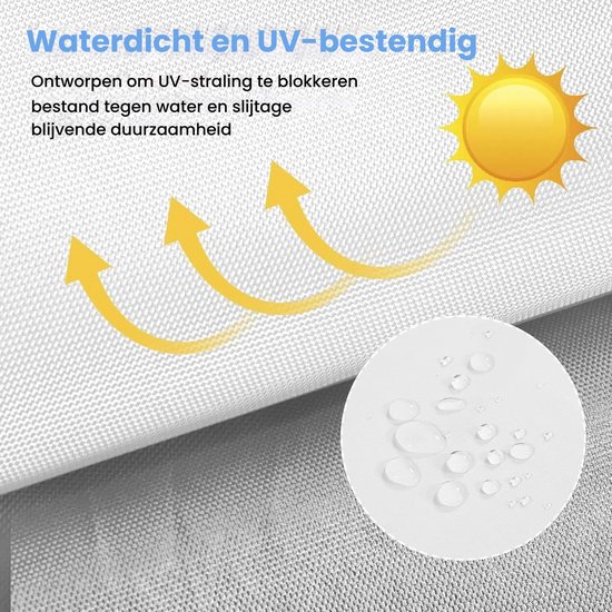 Yaheetech Tuinpaviljoen met 1 schuifklep, met 1 zijwand, stabiel, 9 vakken, outdoortent, pop-up tent, in hoogte verstelbaar, waterdicht, voor feestjes en evenementen