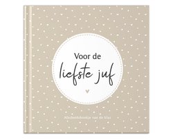 Omslag van Fyllbooks Afscheidsboekje voor Juf – 35 kinderen – Beige
