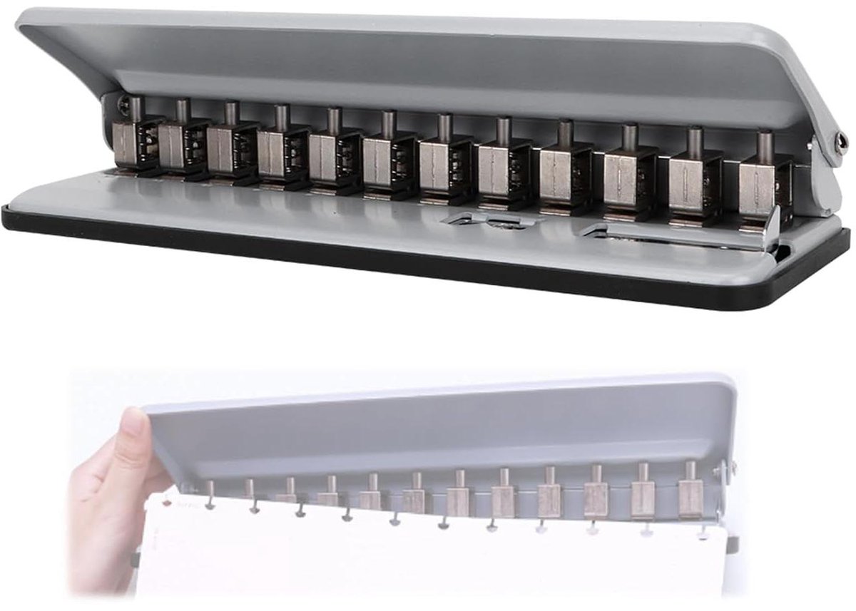 Verstelbare 12-Gaats Perforator Paddenstoelponser - Capaciteit 6 vel - voor A4/B5/A5/A7