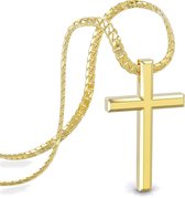 SERASAR Cross Chain Herensieraden Roestvrijstalen Sieraden Zilveren Ketting Herenketting Cubaanse Kruis Zilver Verjaardagscadeau voor Mannen