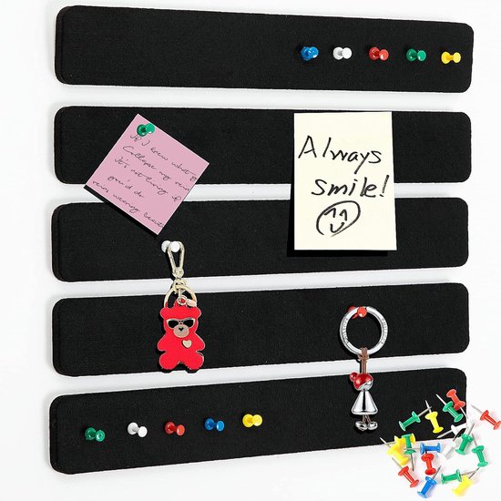Tableau En Feutre Autocollant 60x40 Cm – Behogan – Tableau Photo Messages Avec 30 Punaises – Décoratif & Pratique