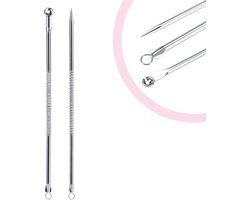 Scoby - Mee-eter verwijderaar - Gezichtstoolset - Comedonenlepelset - Blackhead Remover - 2-delig -…
