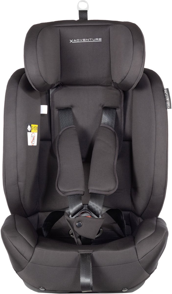 X Adventure Autostoel Premium Groep 1/2/3 9-36 kg (76 tot 150 cm) - Vanaf 15 maanden tot 12 jaar - Gordel - i-Size - Meegroei Autostoel - Zwart thumbnail 3