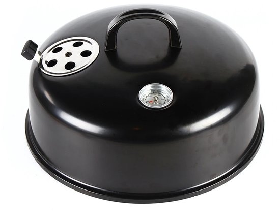 Zwaar-Duty 3-in-1 Houtskool Rookoven BBQ Grill met Thermometer - 2-Lagen Buiten/Kookstation, Gietijzer, Compleet met Rookoven, Grill & voor Terras, Camping, Achtertuin (Geen Montage van Onderdelen) van Merkloos — afbeelding 5