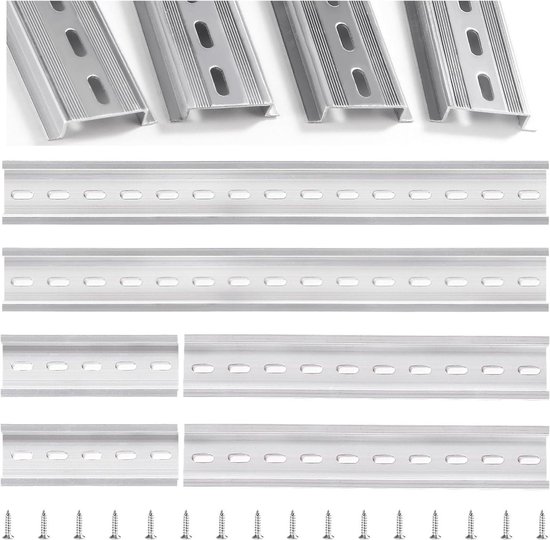 QUARKZMAN Montagerail van zink-staal geribbeld 30,5 x 3,5 cm voor de installatie van apparaten Pack van 2 stuks QUARKZMAN Montagerail van zink-staal geribbeld 30,5 x 3,5 cm voor de installatie van apparaten Pack van 2 stuks