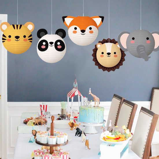 LUQ - Tijger - Lampion - Sint Maarten - Lampionstokje - Zonder - Lichtje - Dieren - TrekLampion - Papier - Kind - Geel - 1 Stuk van LUQ — afbeelding 5