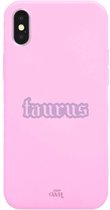 xoxo Wildhearts case voor iPhone XS - Taurus (Stier) Pink - iPhone Zodiac Case