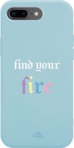 iPhone 7/8 Plus - Find Your Fire Blue - iPhone Rainbow Quotes Case