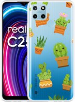 Realme C25Y Hoesje Happy Cactus - Designed by Cazy