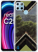Realme C25Y Hoesje Forest wood - Designed by Cazy