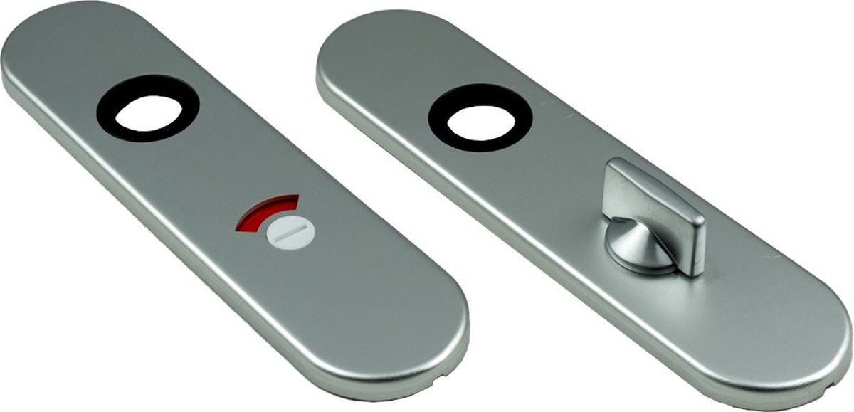 Ami Kortschild - ovaal - 177x44x6,5mm - WC 72/8 - aluminium F-1