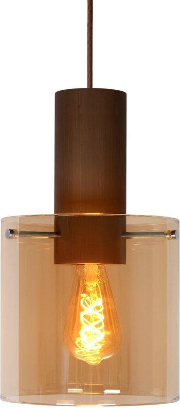 Lucide TOLEDO - Hanglamp - Ø 20 cm - E27 - Amber