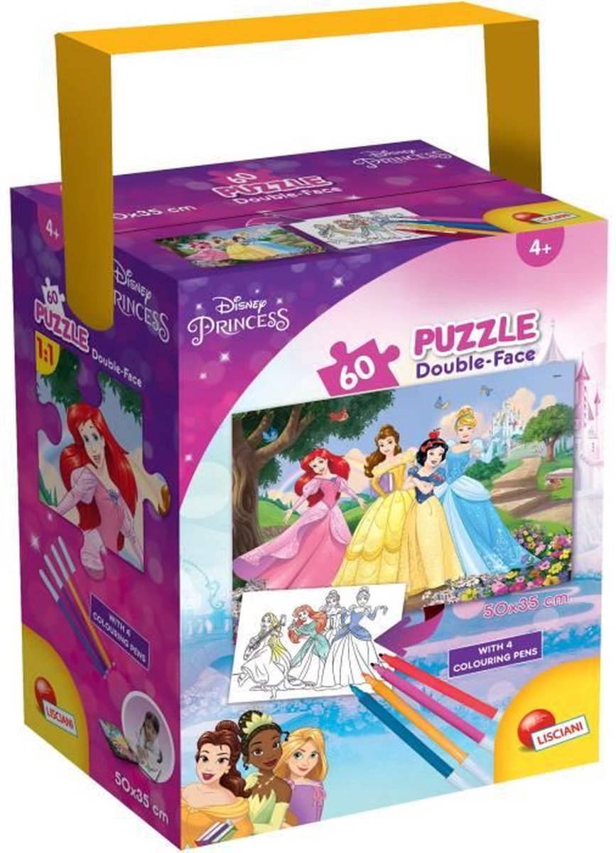 Puzzle mini w tubie 60 elementów Księżniczki - Mini-puzzel in een koker met 60 stukjes Prinsessen