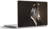 Laptop sticker - 15.6 inch - Schilderij - Zebra - Dierenkop