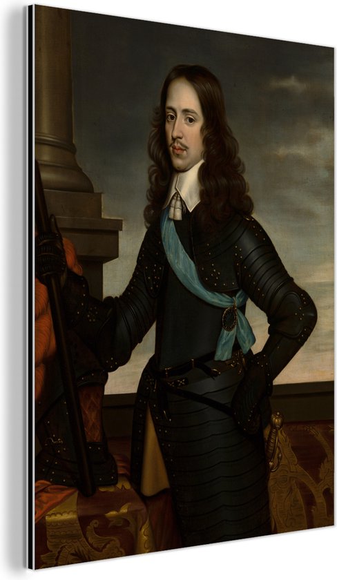 Portrait du Prince Willem II - Peinture de Gerrit van Homthorst Aluminium 30x40 cm - petit - Tirage photo sur Aluminium (décoration murale en métal)