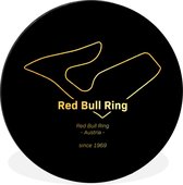 WallCircle - Wandcirkel - Muurcirkel - Formule 1 - Circuit - Red Bull Ring - Aluminium - Dibond - ⌀ 30 cm - Binnen en Buiten - Cadeau voor man
