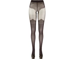 Cottelli Collection – Erotische Kousen met Over Knee Look tot aan Dijen voor Sexy Uitstraling – Maat XS - Zwart