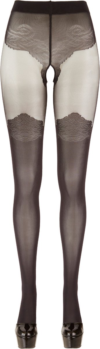 Goedkoopste Cottelli Collection – Erotische Kousen met Over Knee Look tot aan Dijen voor Sexy Uitstraling – Maat XS - Zwart