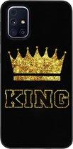 ADEL Siliconen Back Cover Softcase Hoesje Geschikt voor Samsung Galaxy M51 - King Koning
