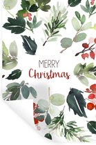Muurstickers - Sticker Folie - Kerst - Quote - Waterverf - 40x60 cm - Plakfolie - Muurstickers Kinderkamer - Zelfklevend Behang - Zelfklevend behangpapier - Stickerfolie