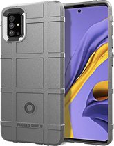 Samsung Galaxy A51 hoesje, Rugged shield TPU case, Grijs | GSM Hoesje / Telefoonhoesje Geschikt Voor: Samsung Galaxy A51