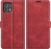 Deluxe Book Case - Motorola Edge 20 Lite Hoesje - Rood