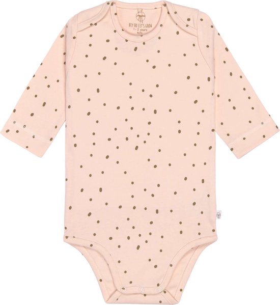 Lässig Long Sleeve Body GOTS Dots powder pink, 74/80, 7-12 months