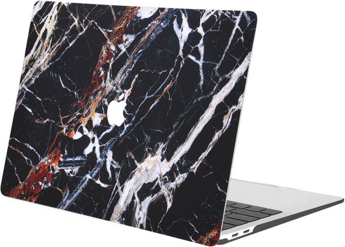 iMoshion Design Laptop Cover MacBook Air 13 inch (2018-2020) A1932/A2179 - Black Marble