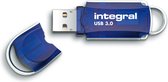 Integral 16GB USB3.0 DRIVE COURIER BLUE UP TO R-80 W-10 MBS lecteur USB flash 16 Go USB Type-A 3.2 Gen 1 (3.1 Gen 1) Bleu, Argent