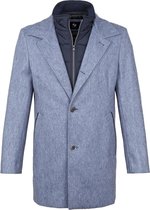 Suitable - Geke Coat Streep Blauw - Maat 56 - Modern-fit