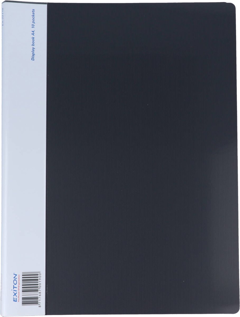 Exiton Showmap - A4 - Zwart - Presentatiemap - 10 tassen