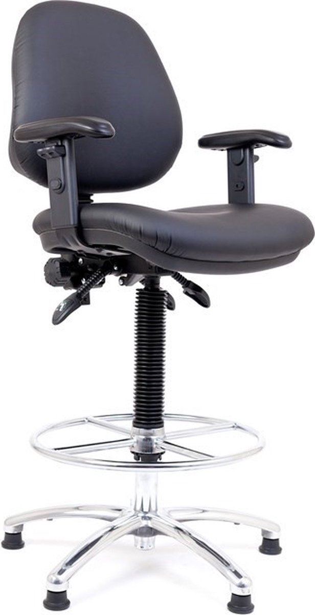 Hollex antraciete Stuurstoel Delta II hoogte 61-86 cm