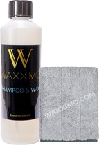 Waxximo COMBIDEAL Shampoo & Wax met Washandschoen - Autoshampoo met Wax - Auto shampoo - Auto wax - Auto wassen - Lak bescherming - Sealing - beschermlaag - Wash mitt