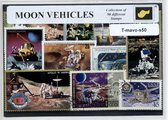 Maanvoertuigen – Luxe postzegel pakket (A6 formaat) : collectie van 50 verschillende postzegels van maanvoertuigen – kan als ansichtkaart in een A6 envelop - authentiek cadeau - kado geschenk - kaart - maan - heelal - ruimtevaart - lunar rover - LRV
