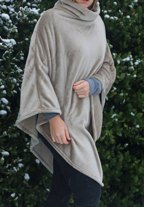 Poncho Uni Grand Luxe Taupe